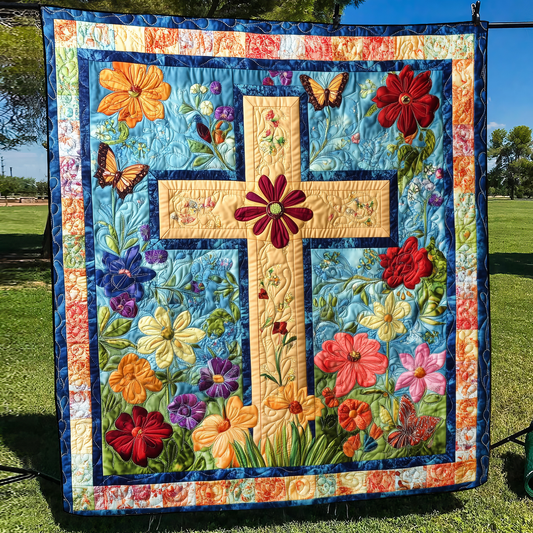 Heavenly Cross Quilted Blanket NCU0VL516