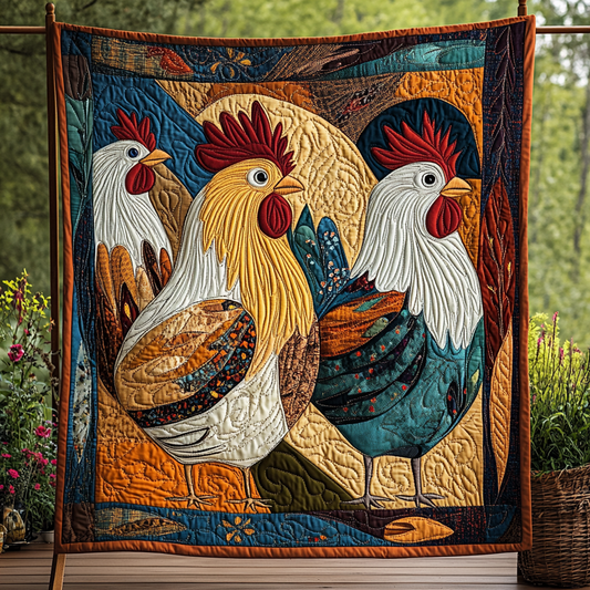 Hen House Harmony Quilted Blanket NCU0DK2922