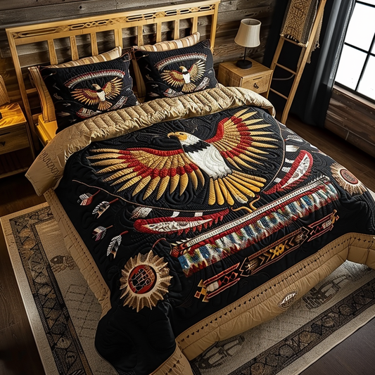 Heroic Soar Eagle 3-Piece Quilted Bedding Set NCU0TH649