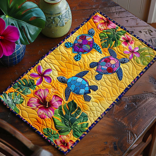 Hibiscus Turtle Retreat Quilted Place Mat NCU0TL411