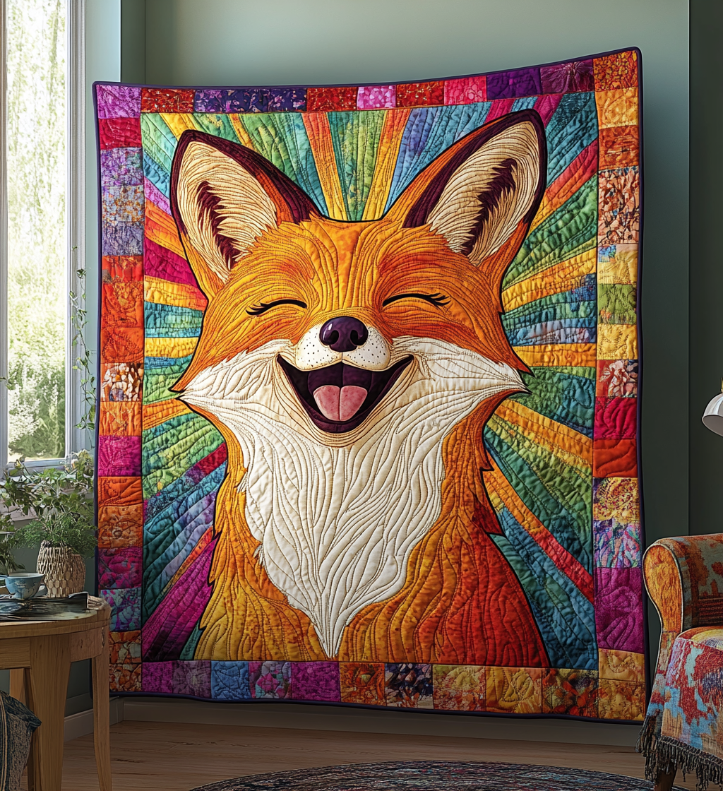 Hilarious Fox Quilted Blanket NCU0DV558