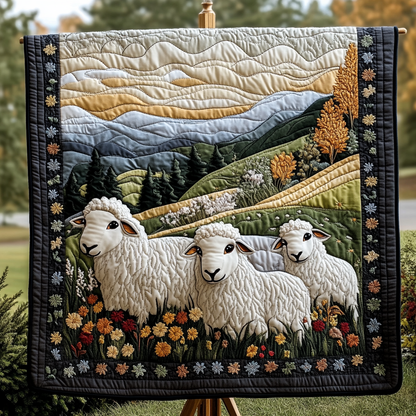 Hillside Flock Quilted Blanket NCU0VH1639