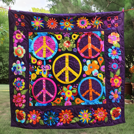 Hippie Purple Quilted Blanket NCU0TH362