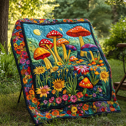 Hippie Shroom Haven Quilted Blanket NCU0PT1900