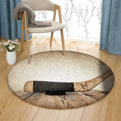 Hockey NT170821RR Round Area Rug