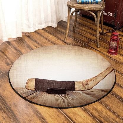 Hockey NT170821RR Round Area Rug