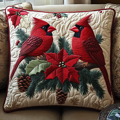 Holiday Blossoms Quilted Pillow Case NCU0PT2477