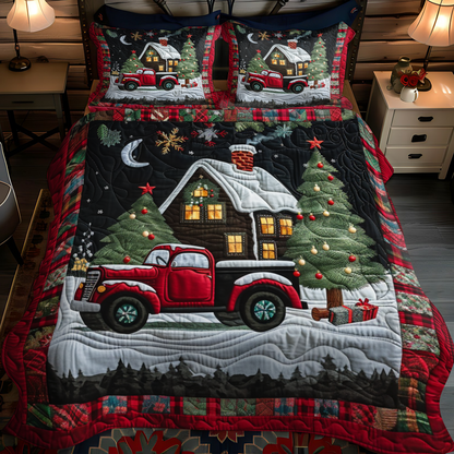 Holiday Cabin 3-Piece Quilted Bedding Set NCU0NT030