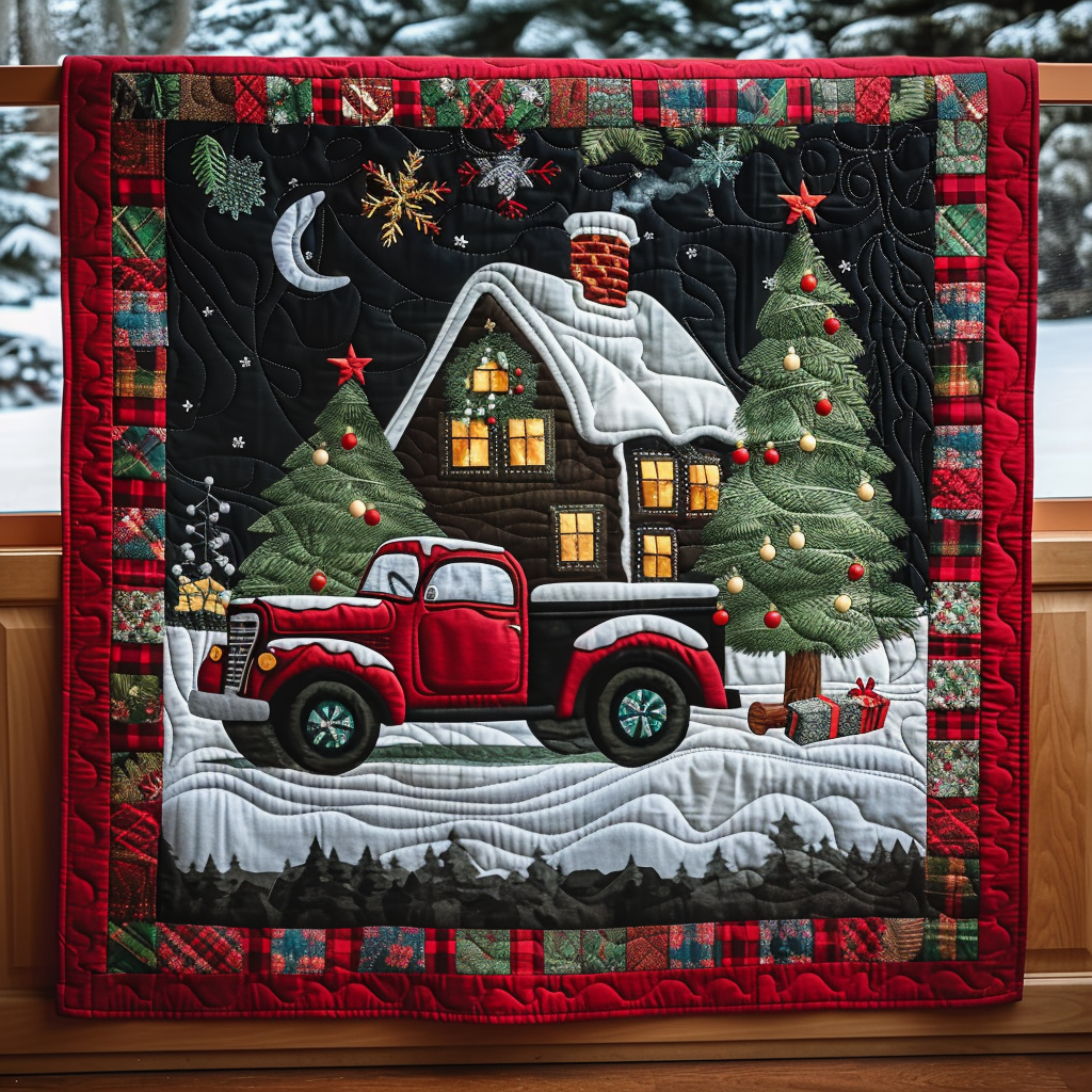 Holiday Cabin Quilted Blanket NCU0NT082