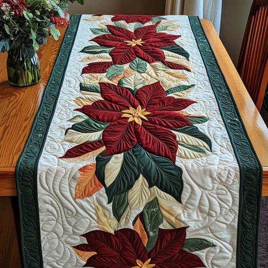 Holiday Blossom Quilted Table Runner NCU0NT1647