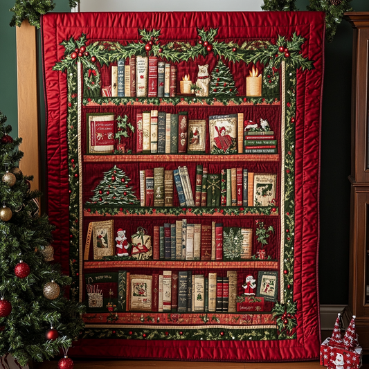 Holiday Books Quilted Blanket NCU0VH1094