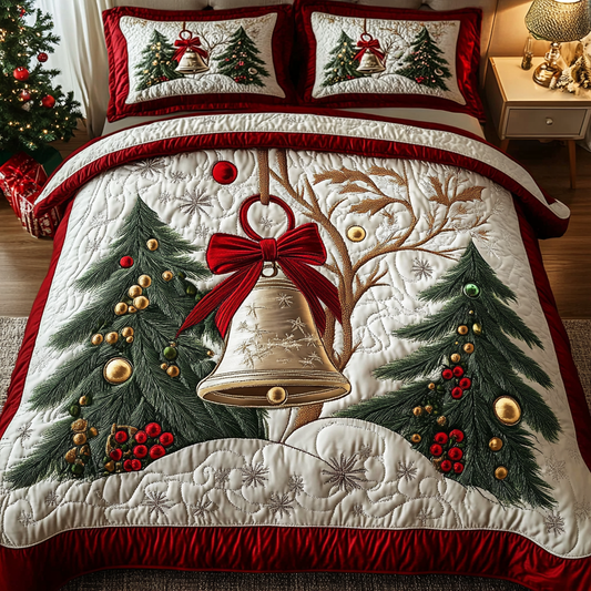 Holiday Harmony 3-Piece Quilted Bedding Set NCU0DK2523