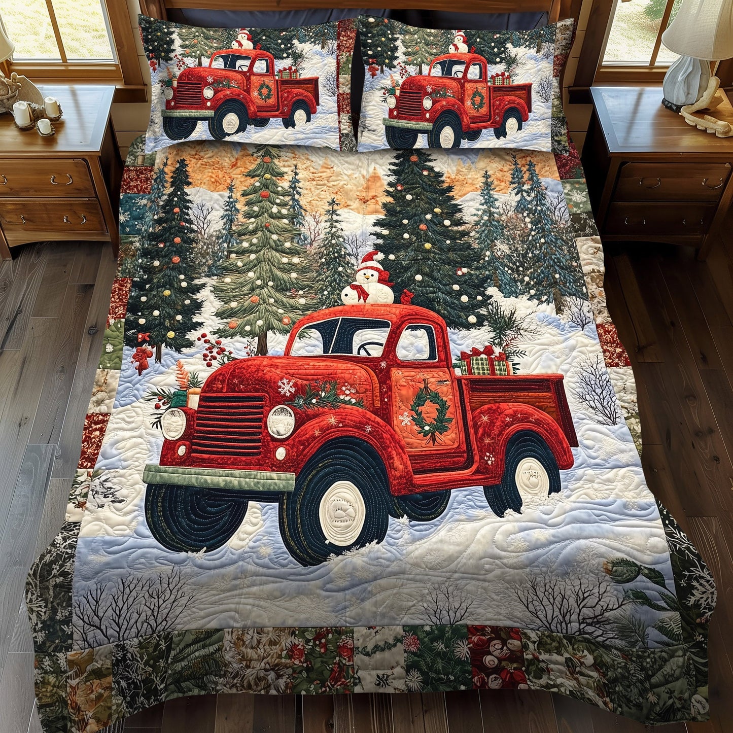 Holiday Haul Quilted Bedding Set NCU0DV1635