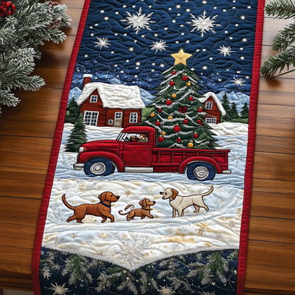 Holiday Homestead Joy Quilted Table Runner NCU0DK1452