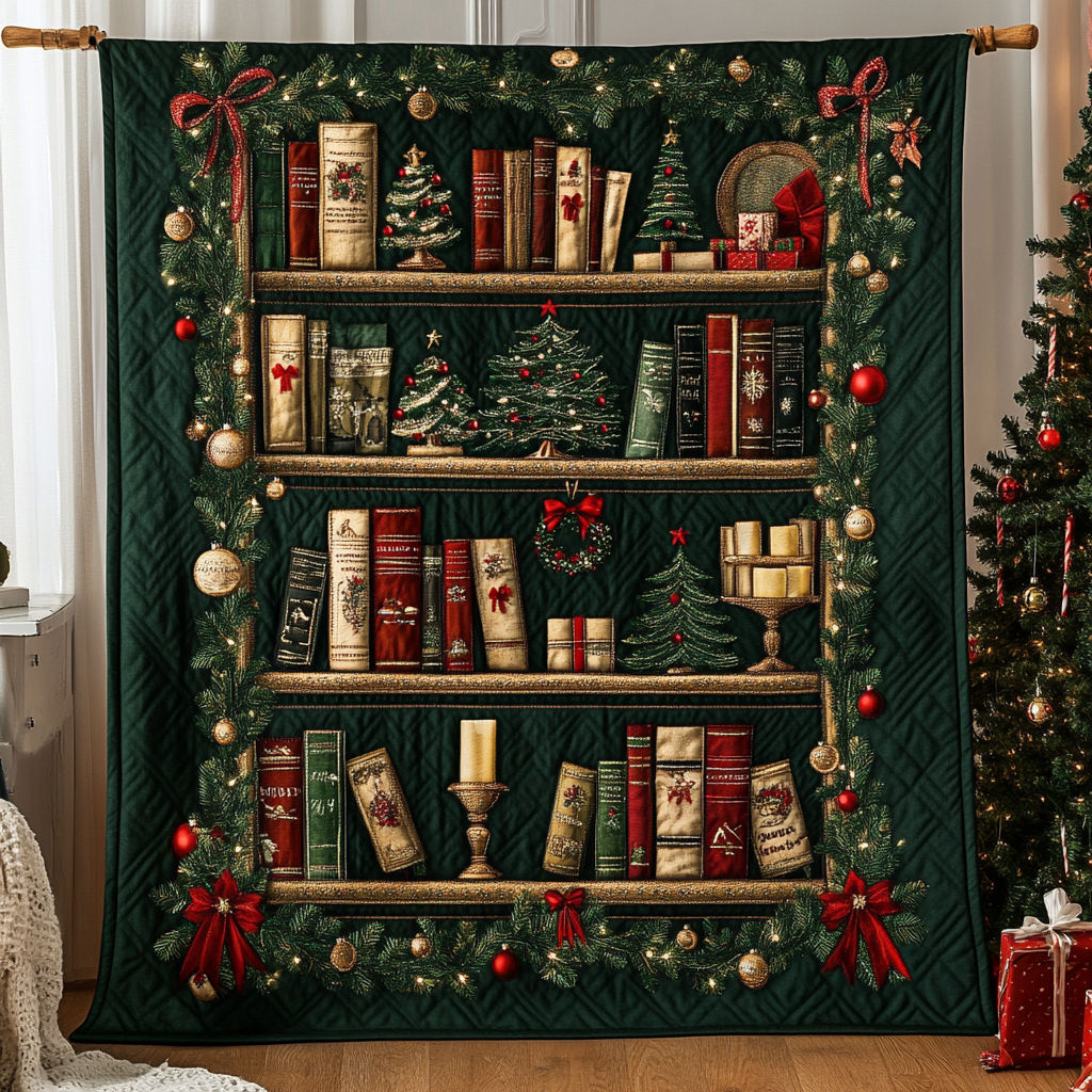 Holiday Stories Quilted Blanket NCU0VH1099