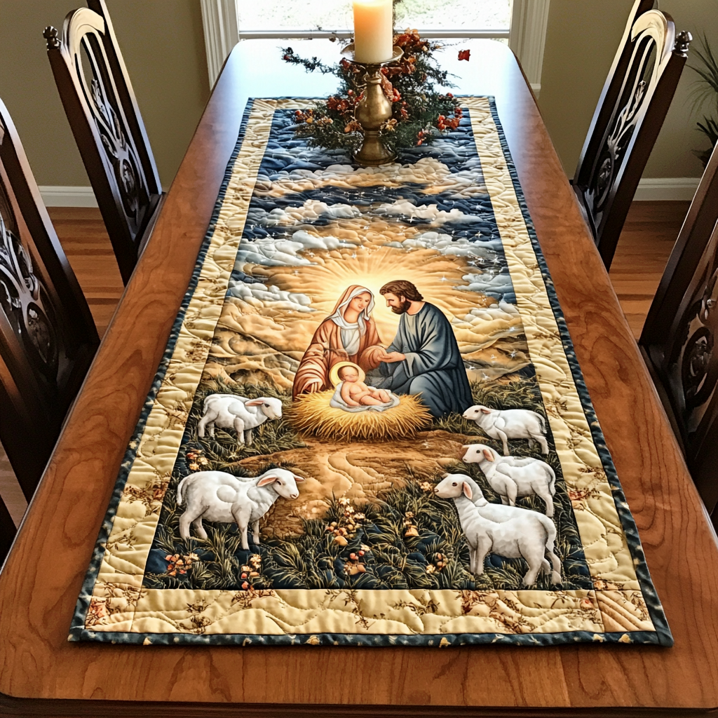 Holy Family Quilted Table Runner NCU0VH298