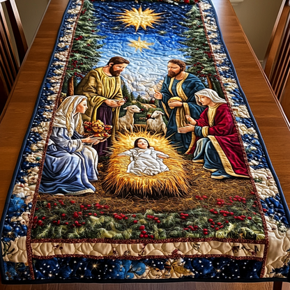 Holy Night Peace Quilted Table Runner NCU0DK1335