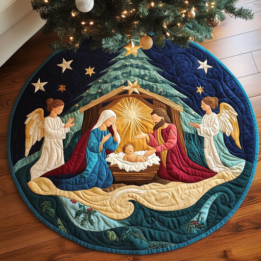 Holy Night Quilted Round Mat NCU0DV1249