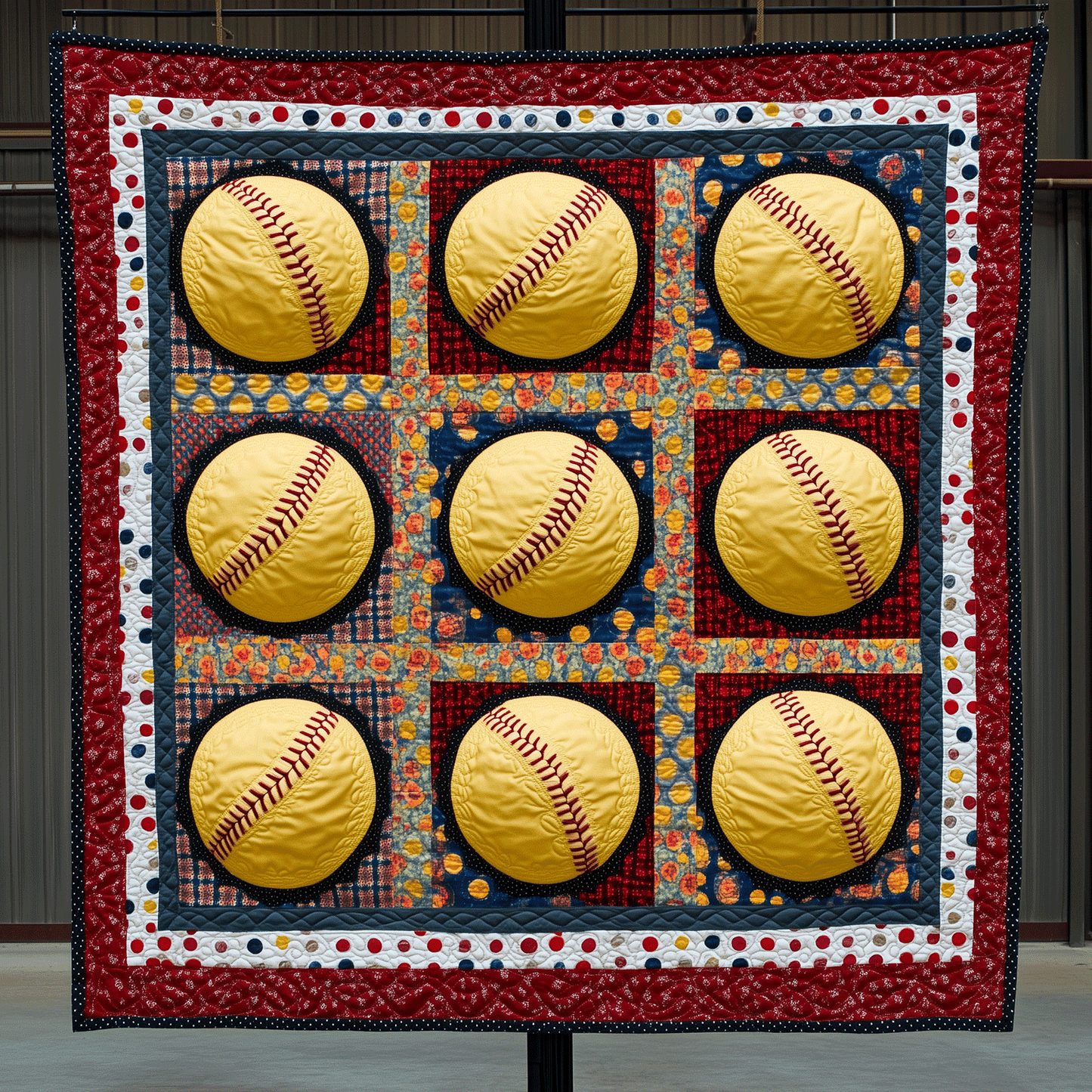 Home Plate Softball Quilted Blanket NCU0TH1483