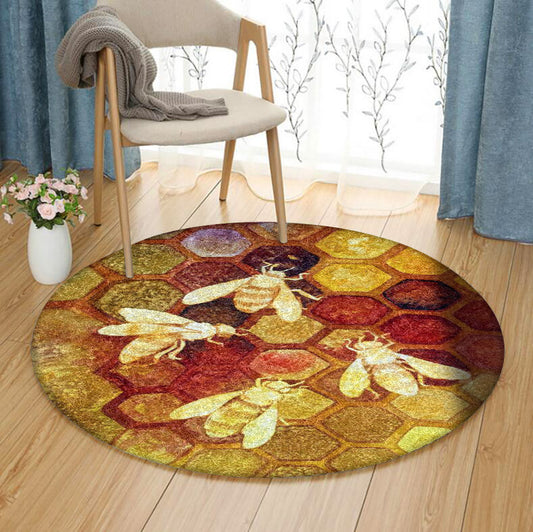 Honey Bee HM1010062TM Round Area Rug