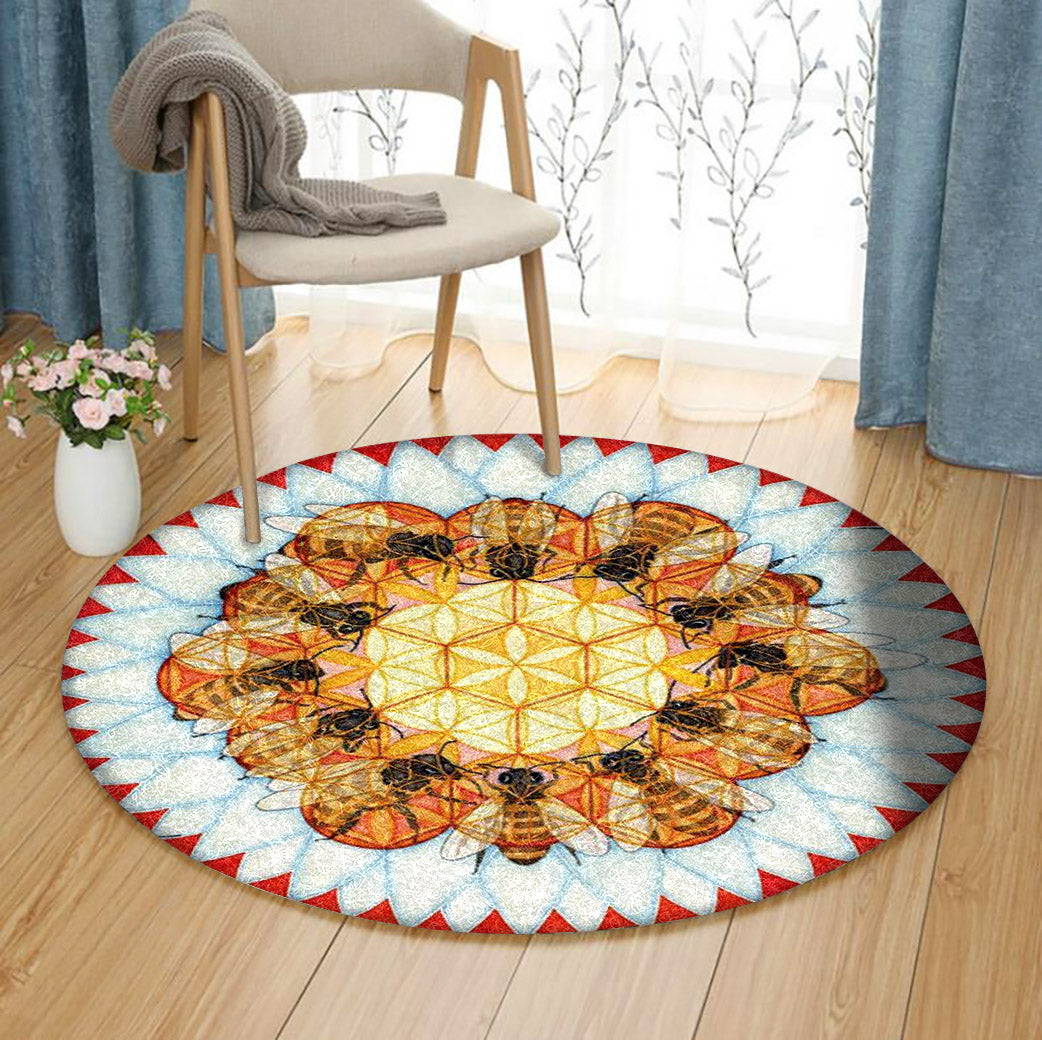 Honey Bee HM1010064TM Round Area Rug