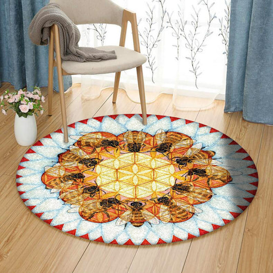 Honey Bee HM1010064TM Round Area Rug