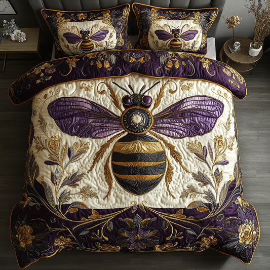 Honeycomb Bliss 3-Piece Quilted Bedding Set NCU0DK3237