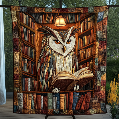 Hoot and Read Quilted Blanket NCU0DK1264