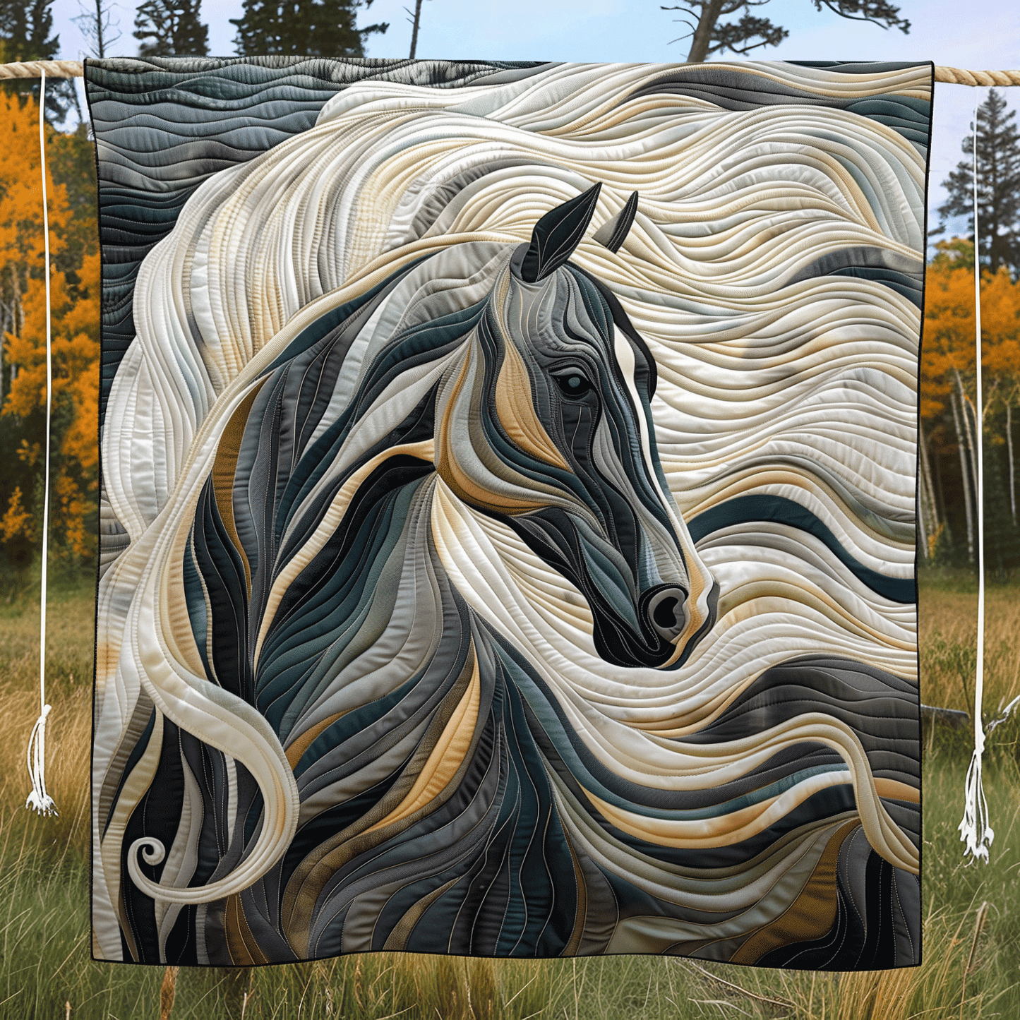 Horse Grace Quilted Blanket NCU0DV150