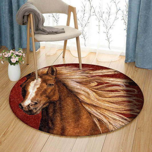 Horse BT150805RR Round Area Rug