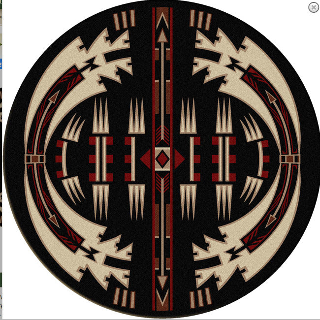 Horse Blanket Black CLM3009083TM Round Area Rug