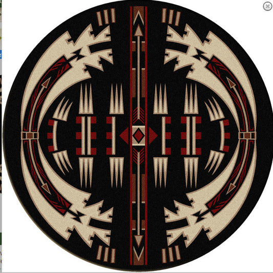 Horse Blanket Black CLM3009083TM Round Area Rug