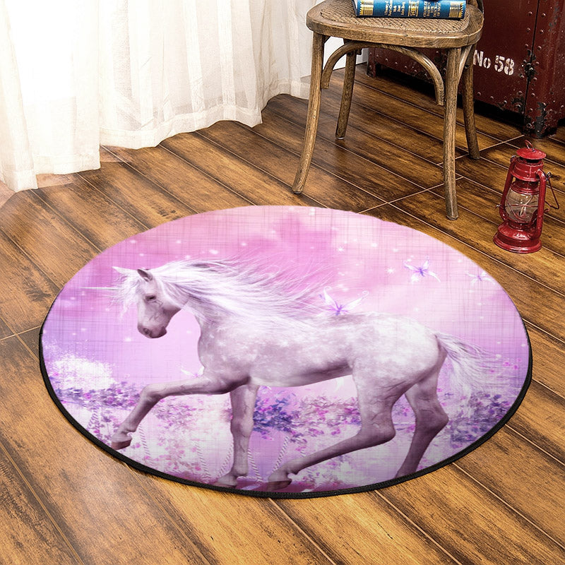 Horse CLA070826 Round Area Rug