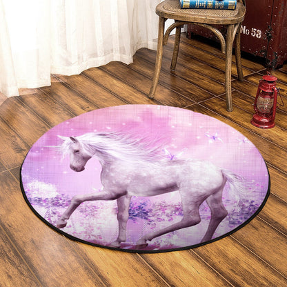 Horse CLA070826 Round Area Rug