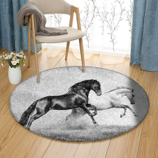 Horse CLA200827 Round Area Rug