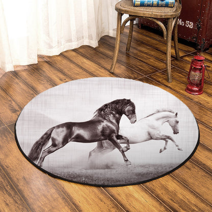 Horse CLA200827 Round Area Rug