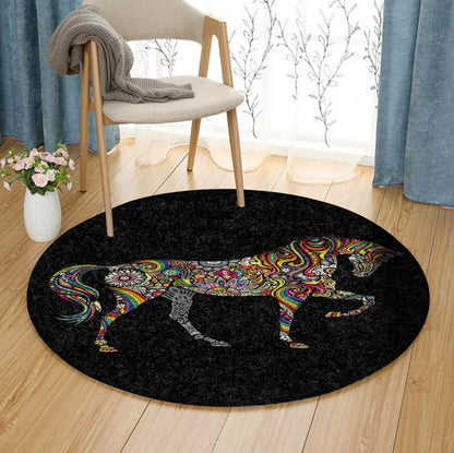 Horse CLA200830 Round Area Rug