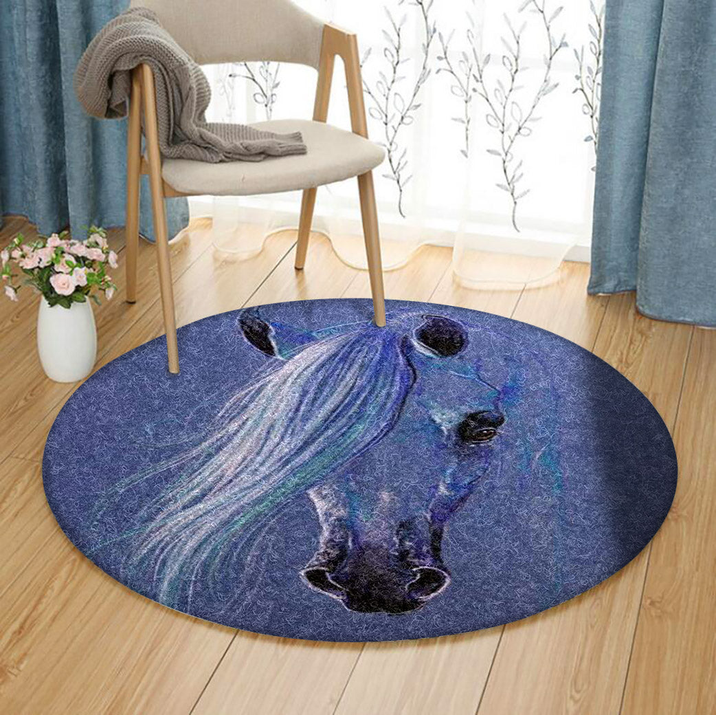 Horse HM090843 Round Area Rug