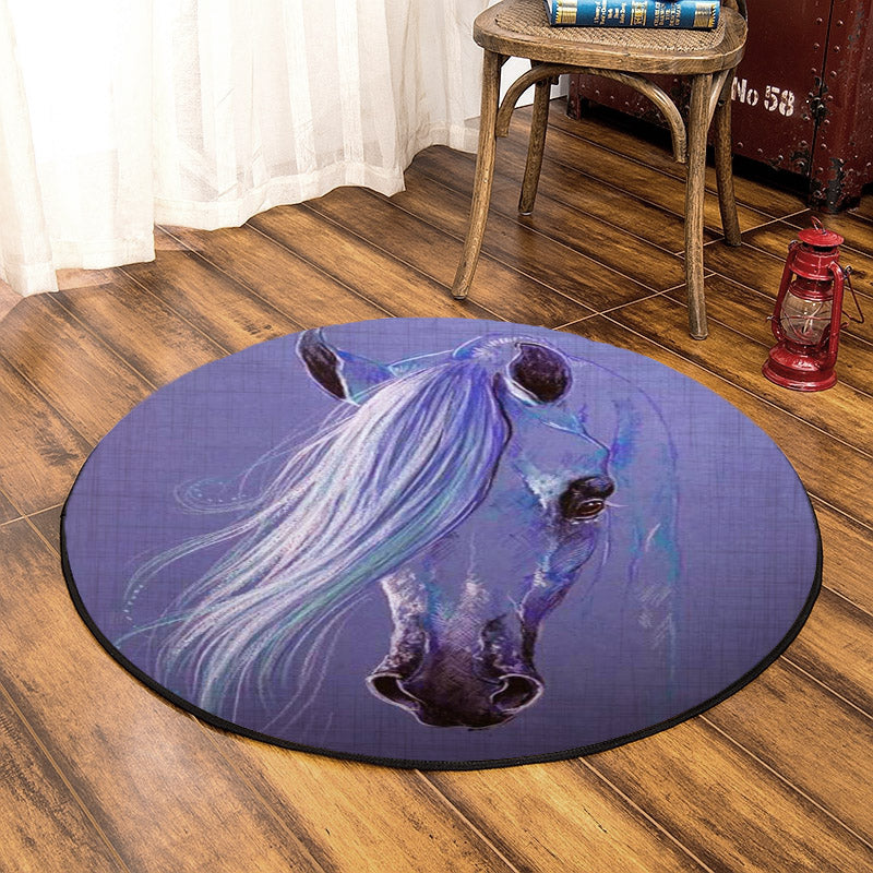 Horse HM090843 Round Area Rug