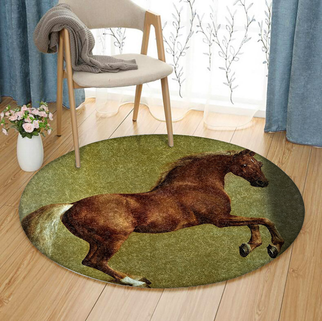 Horse NN270931TM Round Area Rug