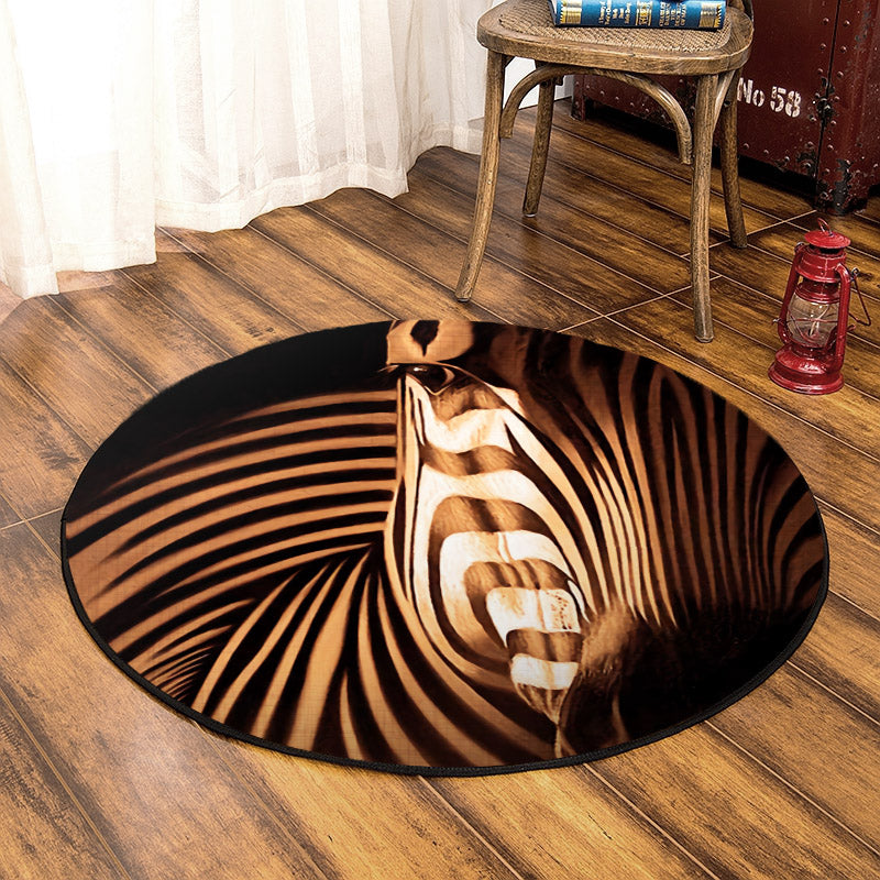 Horse QN070813 Round Area Rug