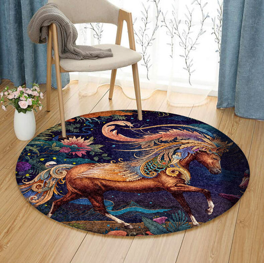 Horse TT080820 Round Area Rug