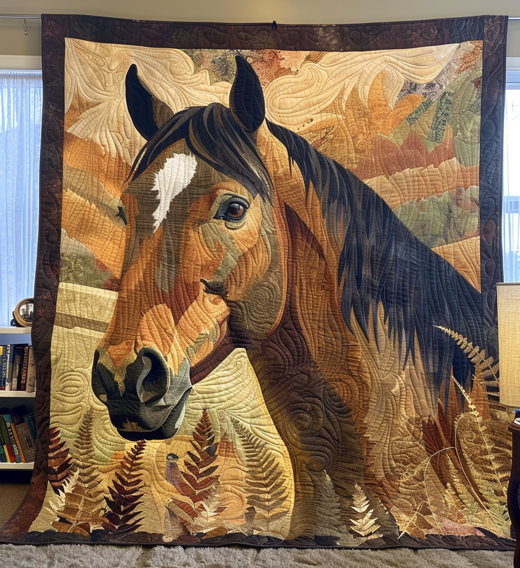 Horse Quilted Blanket NCU0VT10