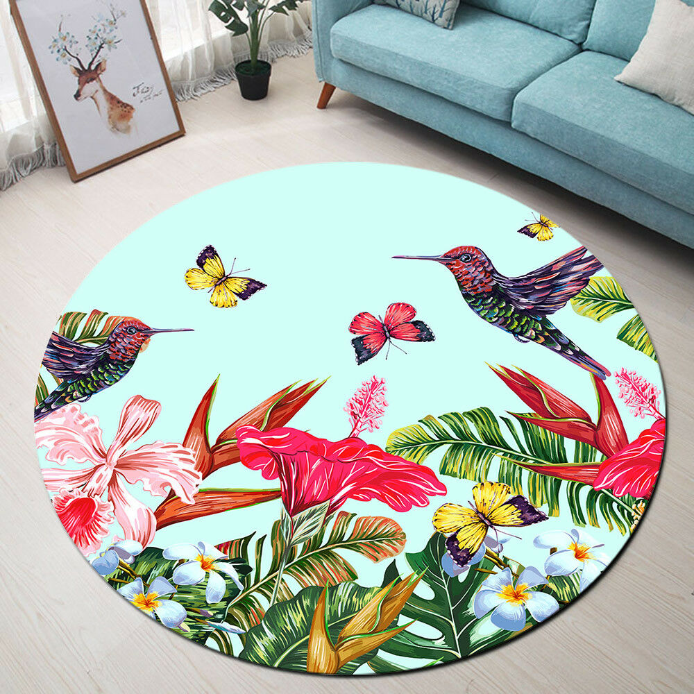 Hummingbird CLM250937TM Round Area Rug