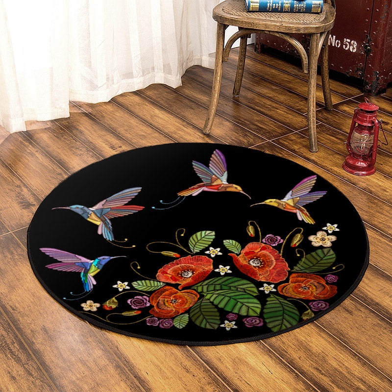 Hummingbird HM100812A Round Area Rug