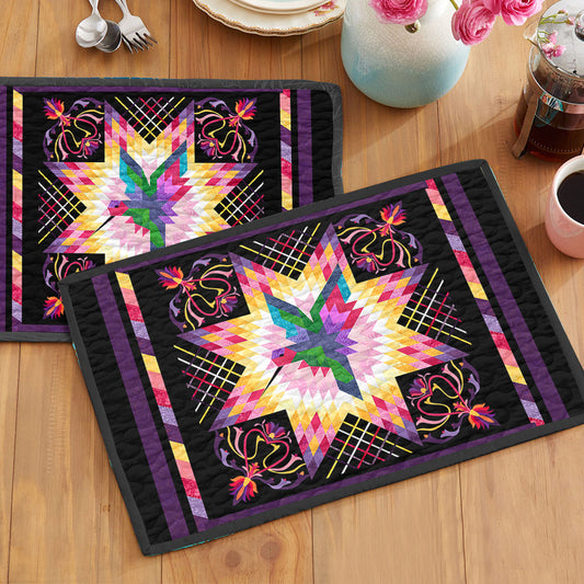 Hummingbird Native American TL260501YPM Quilted Placemats