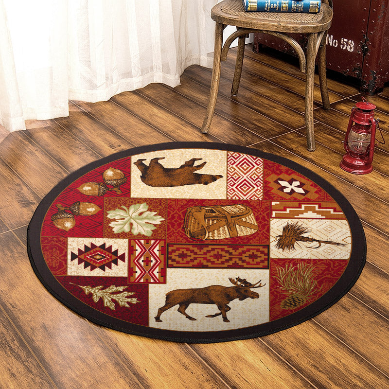 Hunting TL300809TM Round Area Rug