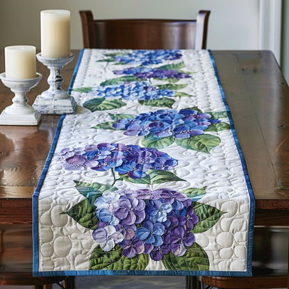 Hydrangea Flowers Quilted Table Runner NCU0DV2135