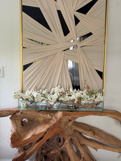 Casa Moderna Glass Planter with Cherry Blossoms