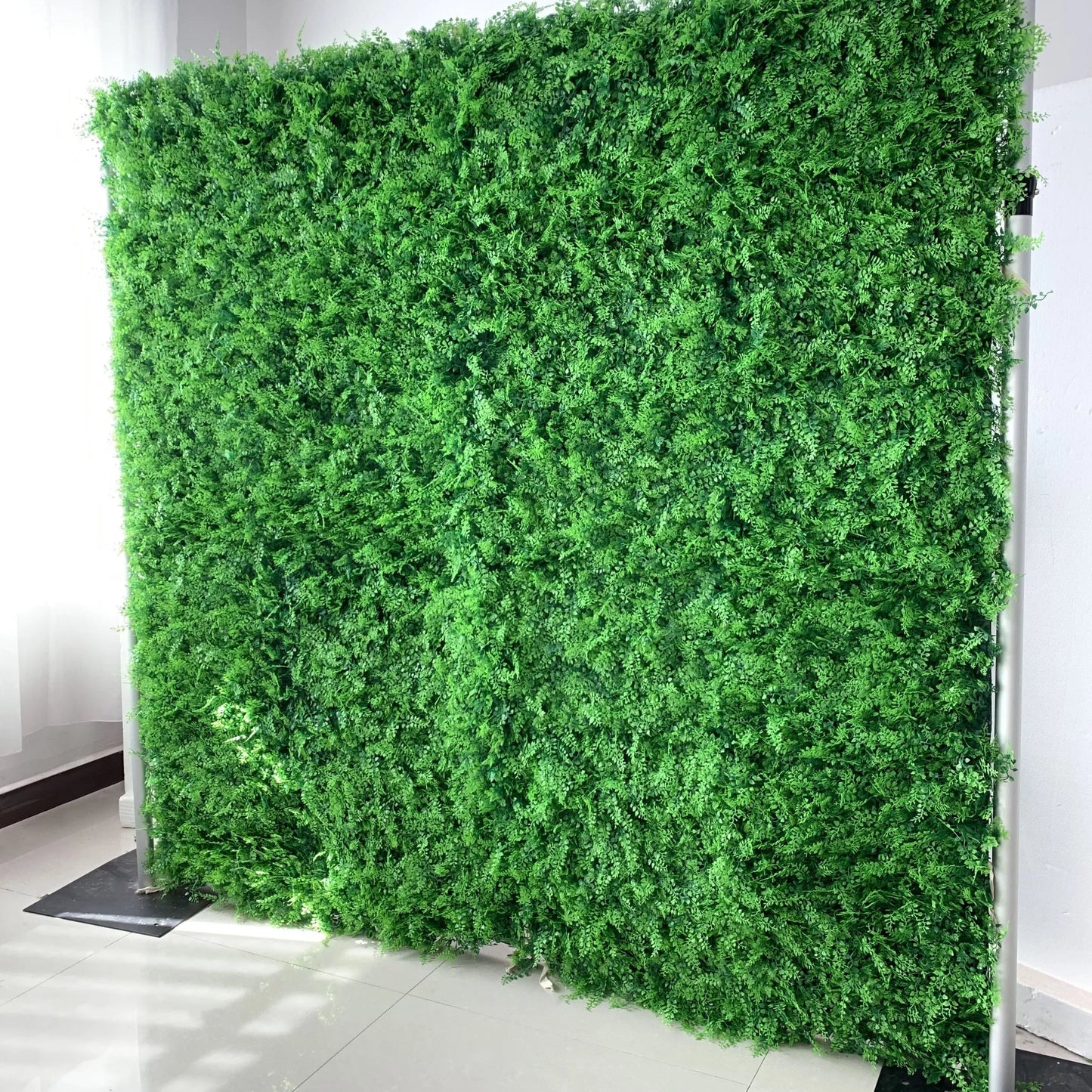 Roll Up Fabric Artificial Vivid Green Grass Wall Wedding Backdrop, Floral Party Decor, Event Photography-VF-086-2